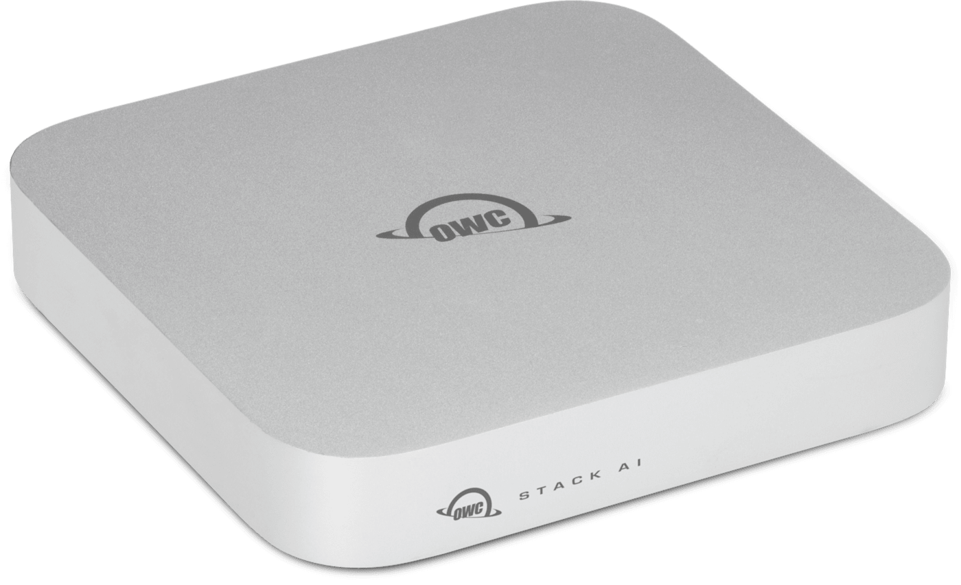 OWC Stack AI 3/4 front view facing right