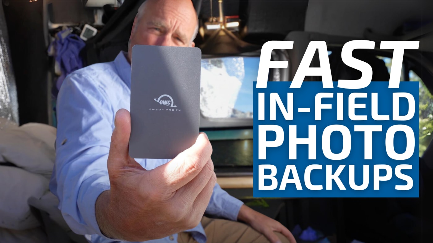 Fast in-field photo backups