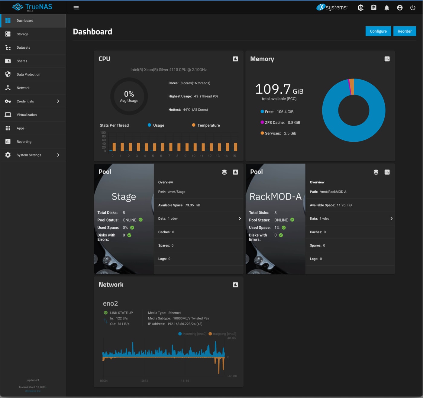 TrueNAS screenshot