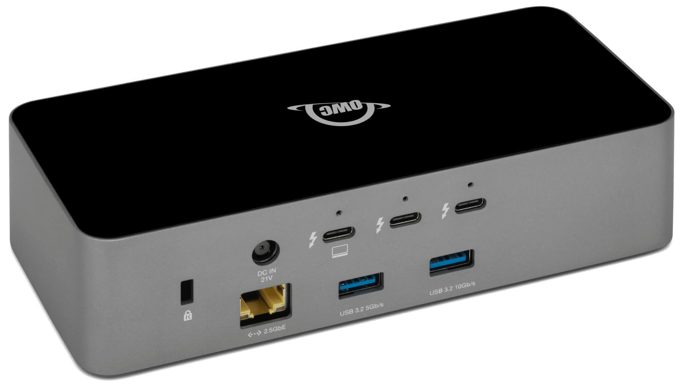 OWC Thunderbolt 5 Dock back facing right