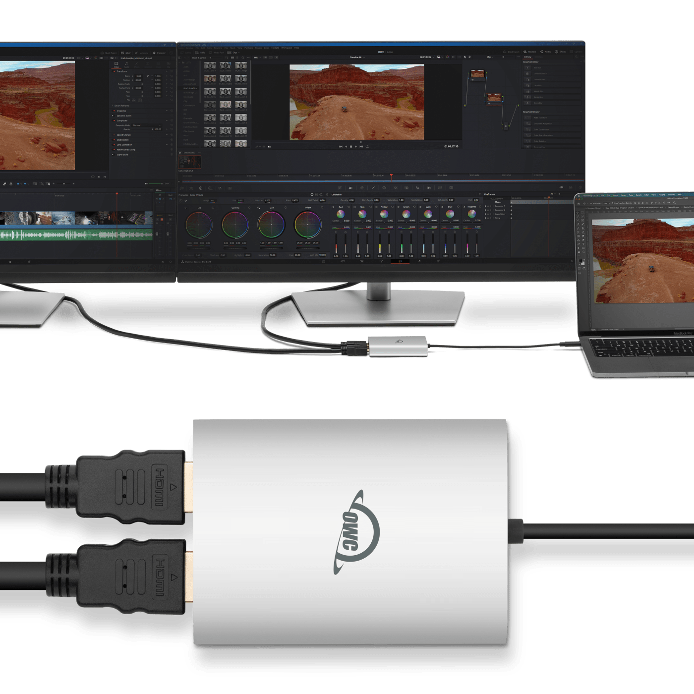 USB-C Dual HDMI 4K Display Adapter