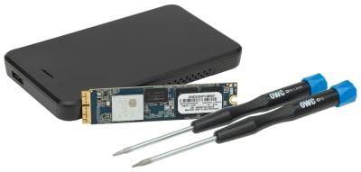OWC Aura Pro X2 SSD Upgrade Kit with Tools and 1TB OWC Express External Drive