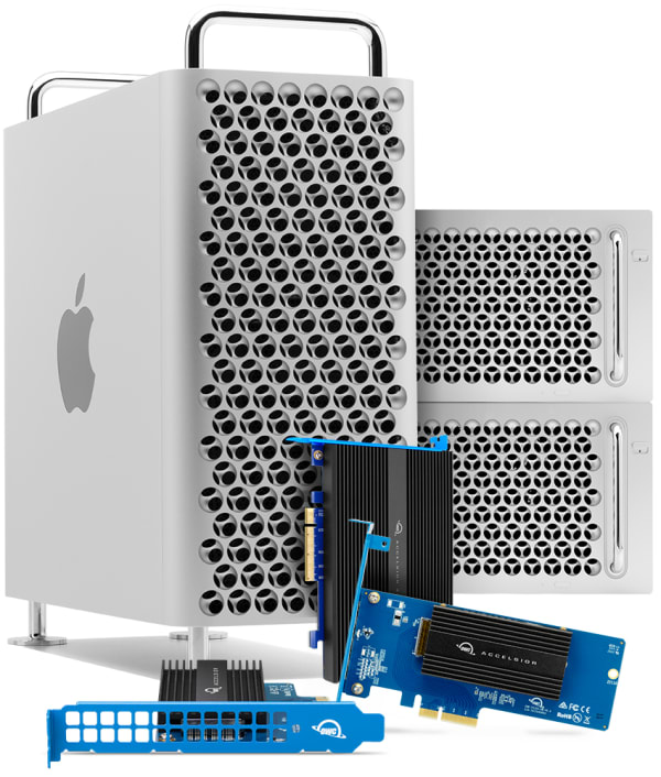 Un rack de dix SSD pour le Mac Pro 2019
