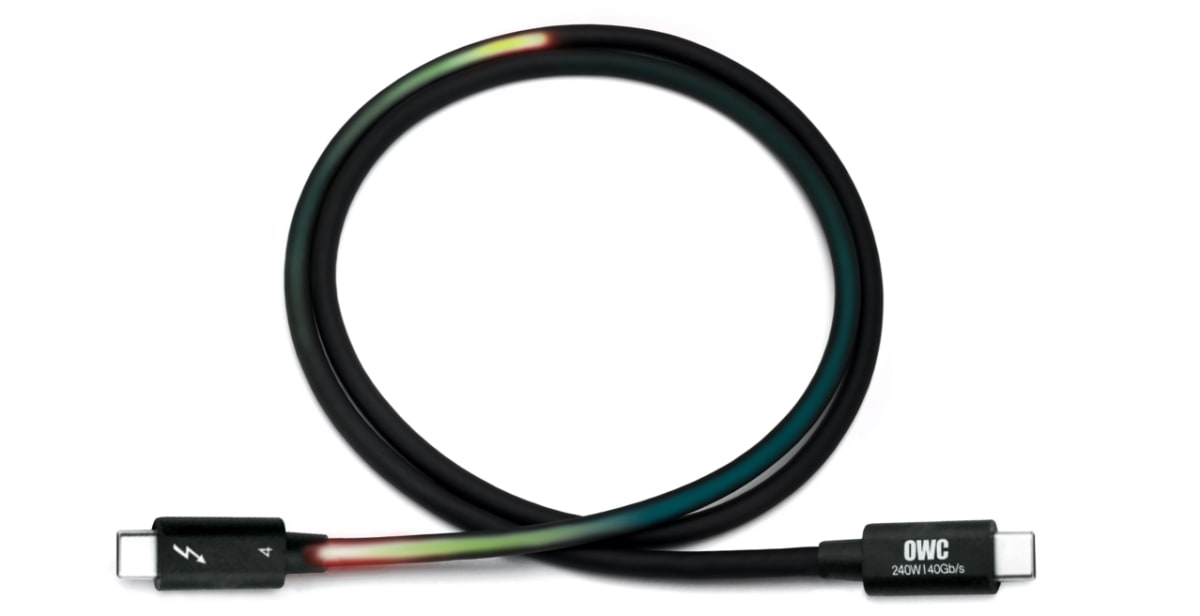 OWC Cavo USB4 Ottico Attivo 4.5m 40Gb/s – Thundebolt 4/3, 8K@60Hz, Ricarica 240W, Treccia In Nylon E Anti-interferenza