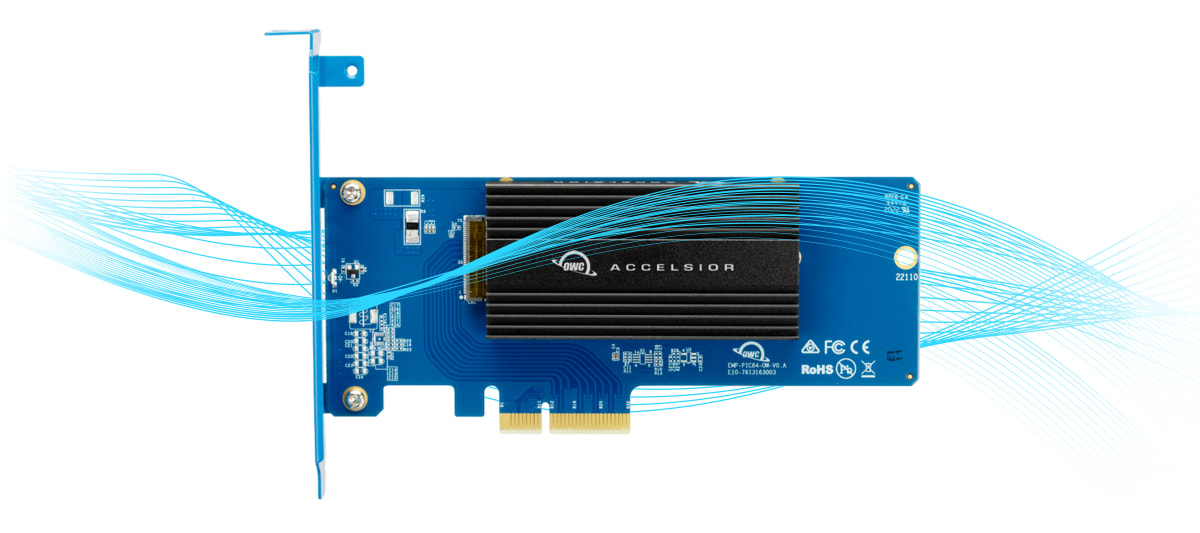 OWC Accelsior 1M2 High Performance PCIe M.2 NVMe SSD Upgrade for Mac Pro and PC Towers
