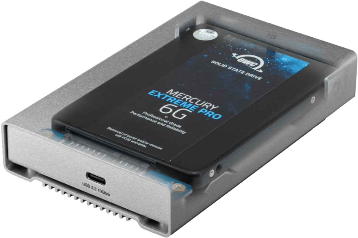 OWC 1TB SSD Mercury Elite Pro Mini Portable Bus-Powered Storage Solution with USB-C and eSATA interfaces Includes Connection Cables OWCME6CM6EPT01 