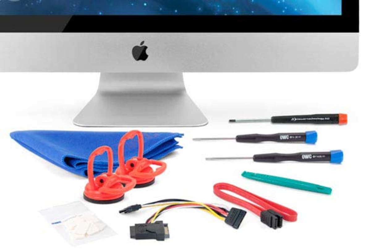 Installation Tools and iMac Screen Adhesive Tape Set SSD Power Cable OWC Mercury Extreme Pro 2.0TB 6G SSD OWC 2.0TB SSD Upgrade Kit for 2010 27-inch iMacs 18 SATA III 6Gbps Data Cable 