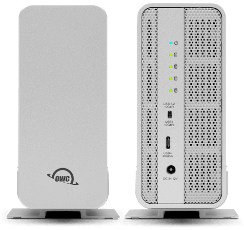 Front and back view of the Express 4M2 with USB4
