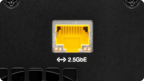 Closeup of 2.5GbE Port