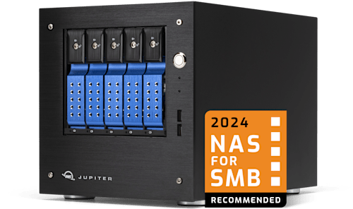 OWC Jupiter Mini with 2024 NAS for SMB award badge