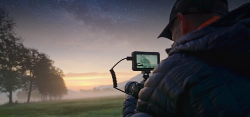 Videographer in nature