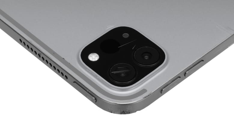 Camera array detail view of an iPad