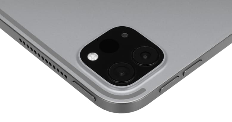 Camera array detail view of an iPad