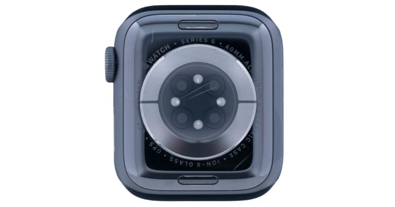 Back view of an Apple Watch