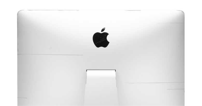 Back view of an iMac