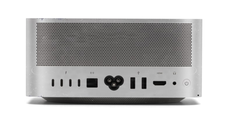 Port detail view of a Mac Studio