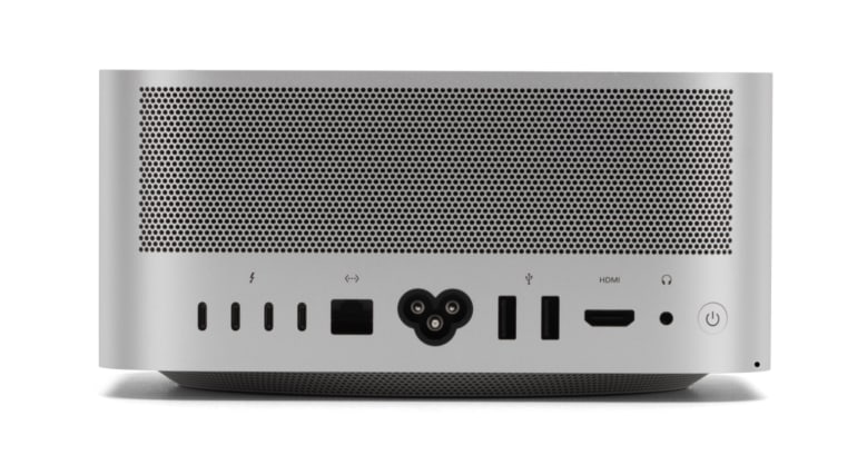 Port detail view of a Mac mini