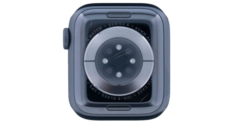 Back view of an Apple Watch