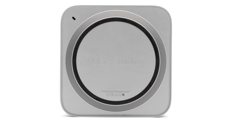Bottom view of a Mac mini
