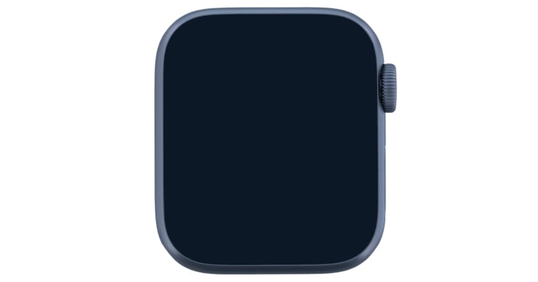 Front view of an Apple Watch
