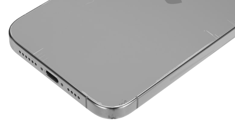 Port detail view of an iPhone