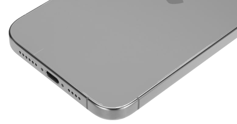 Port detail view of an iPhone