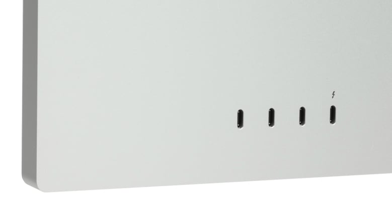 Port detail view of an Apple Display