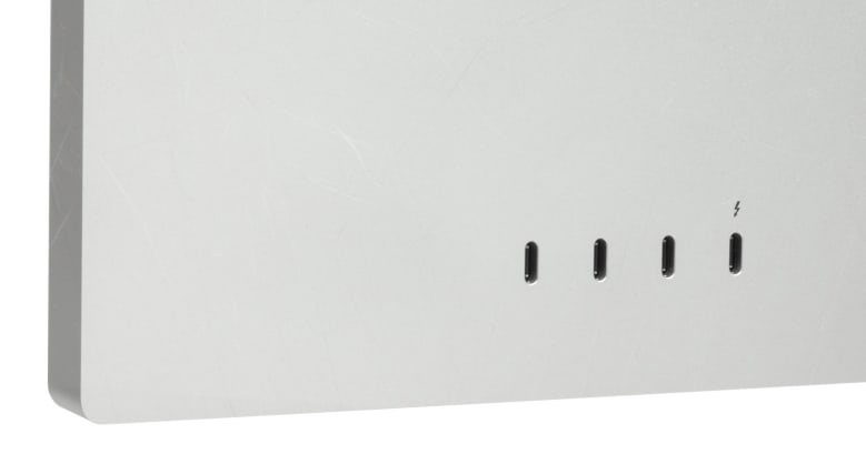 Port detail view of an Apple Display