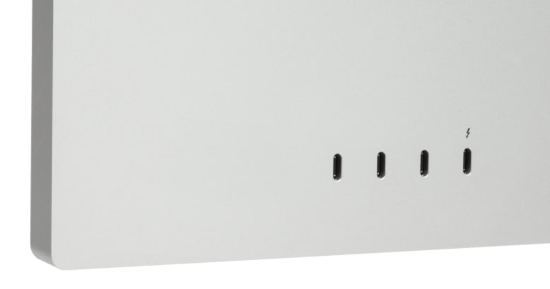 Port detail view of an Apple Display