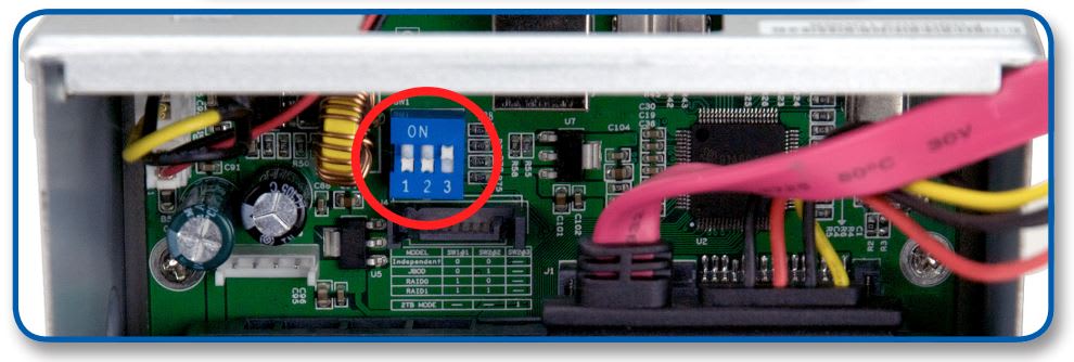 RAID settings - Oxford 934 (Triple Interface) model