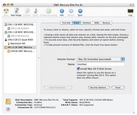 Initializing your new OWC Mercury Elite-AL Pro Dual Bay