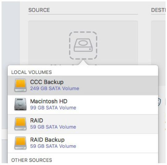Full Restore from Carbon Copy Cloner