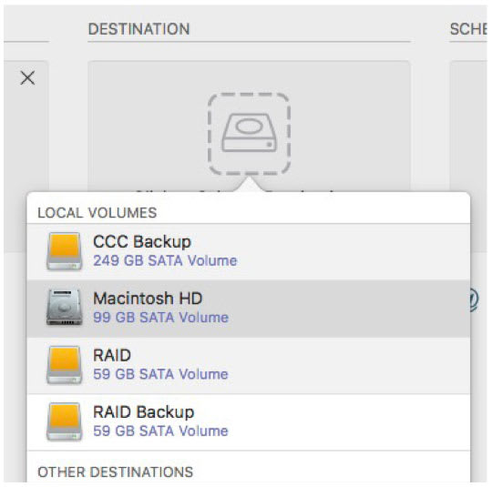 Full Restore from Carbon Copy Cloner