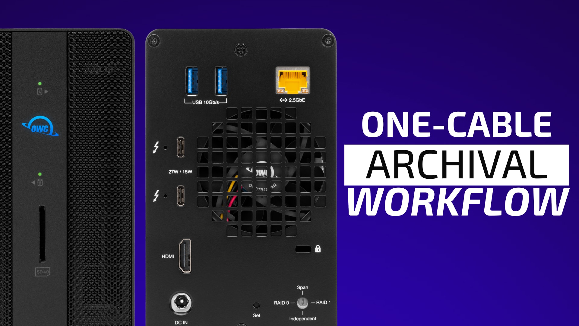OWC Gemini - One-Cable Archival Workflow