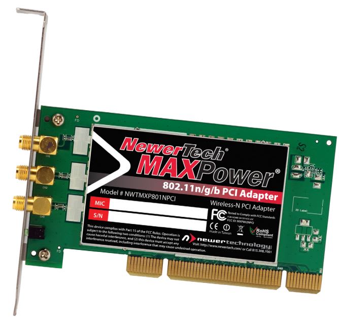 MAXPower® 802.11n/g/b PCI Card