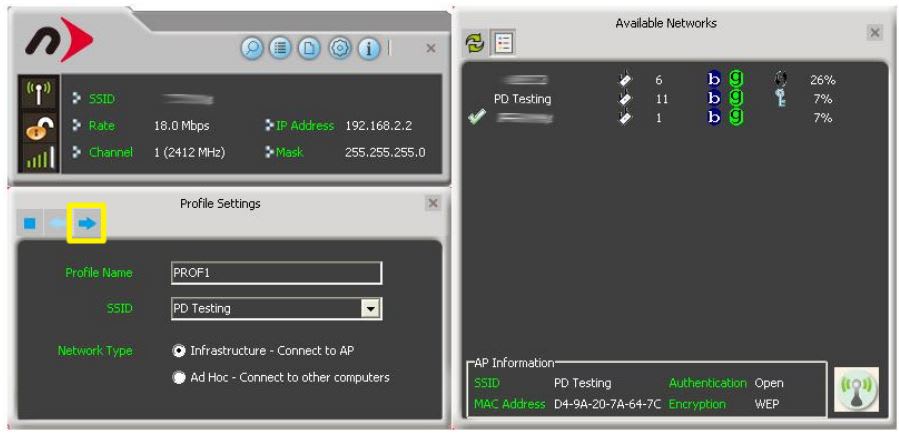 Configuration using the Newer Technolgy WLAN Utility