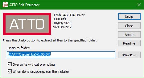 ATTO ExpressSAS HBA Drivers