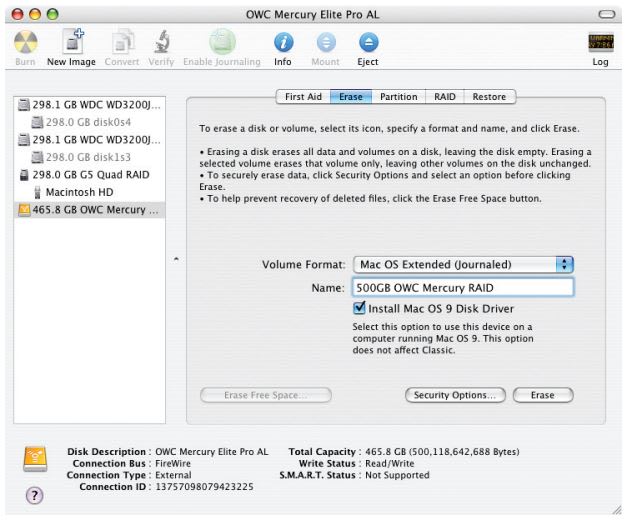 ﻿Initializing your new OWC Mercury Elite-AL Dual