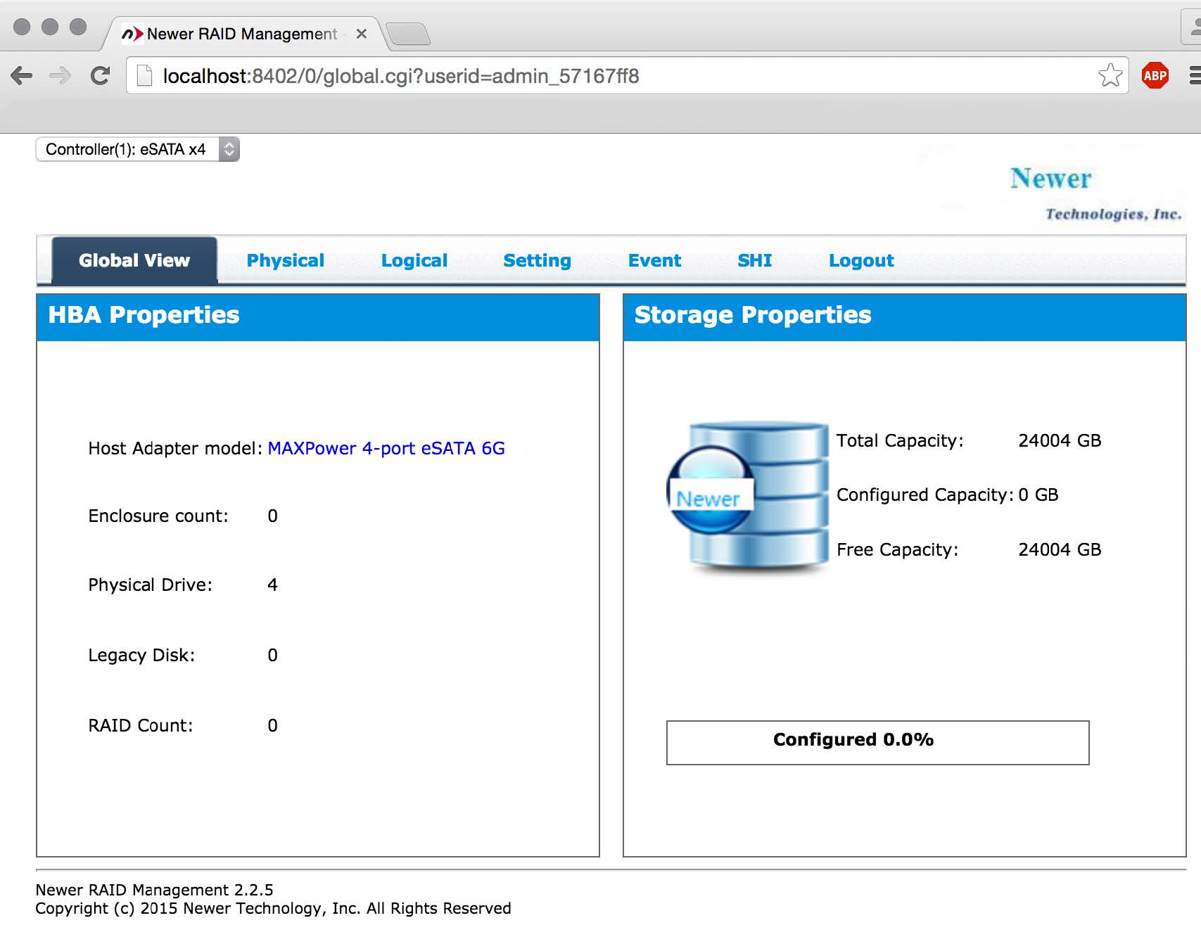 HBA Properties And Storage Properties
