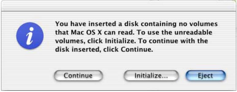 Formatting for use with Mac OS X