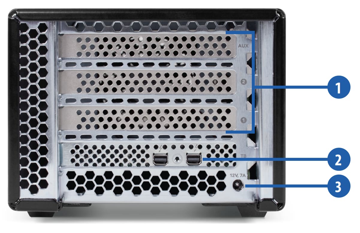 OWC Mercury Helios 2 rear view