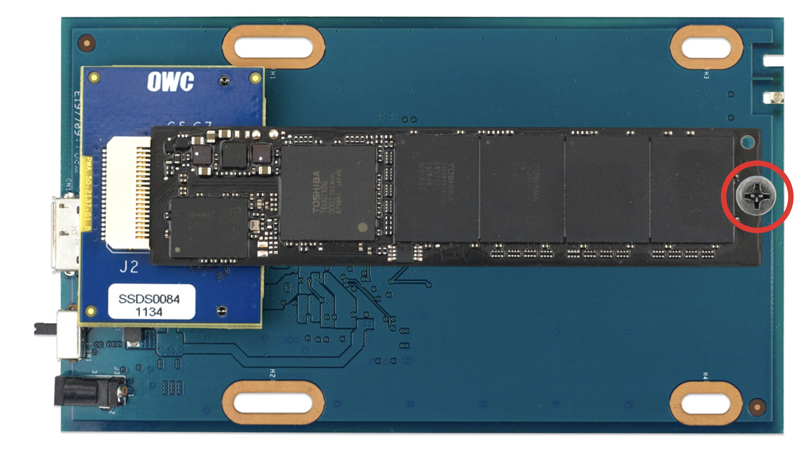 OWC Mercury On-The-Go USB 3.0/2.0 External Enclosure top view
