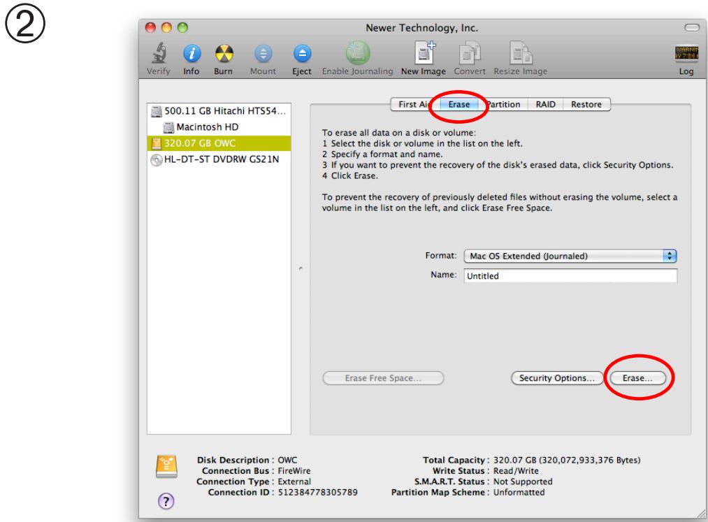 Formatting your OWC Mercury Elite-AL Pro on a Macintosh with Mac OS X