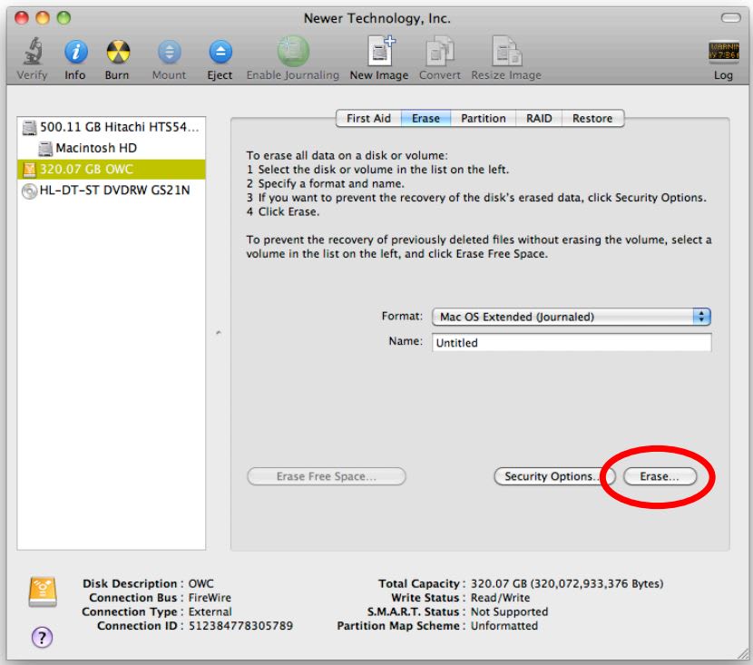 Formatting your OWC Mercury Elite Pro Dual mini on a Macintosh with Mac OS X