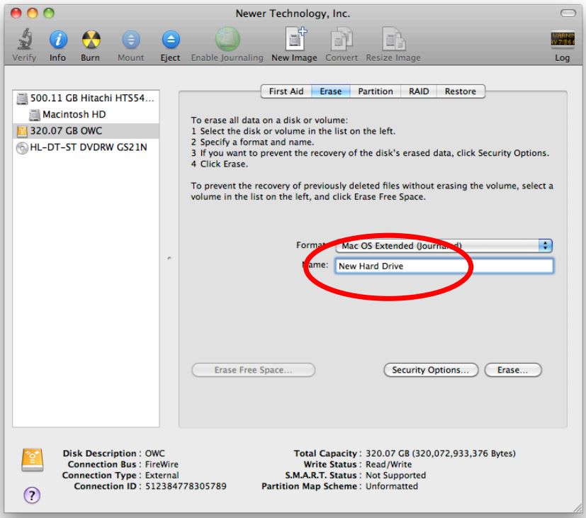 Formatting your OWC Mercury Elite Pro Dual mini on a Macintosh with Mac OS X
