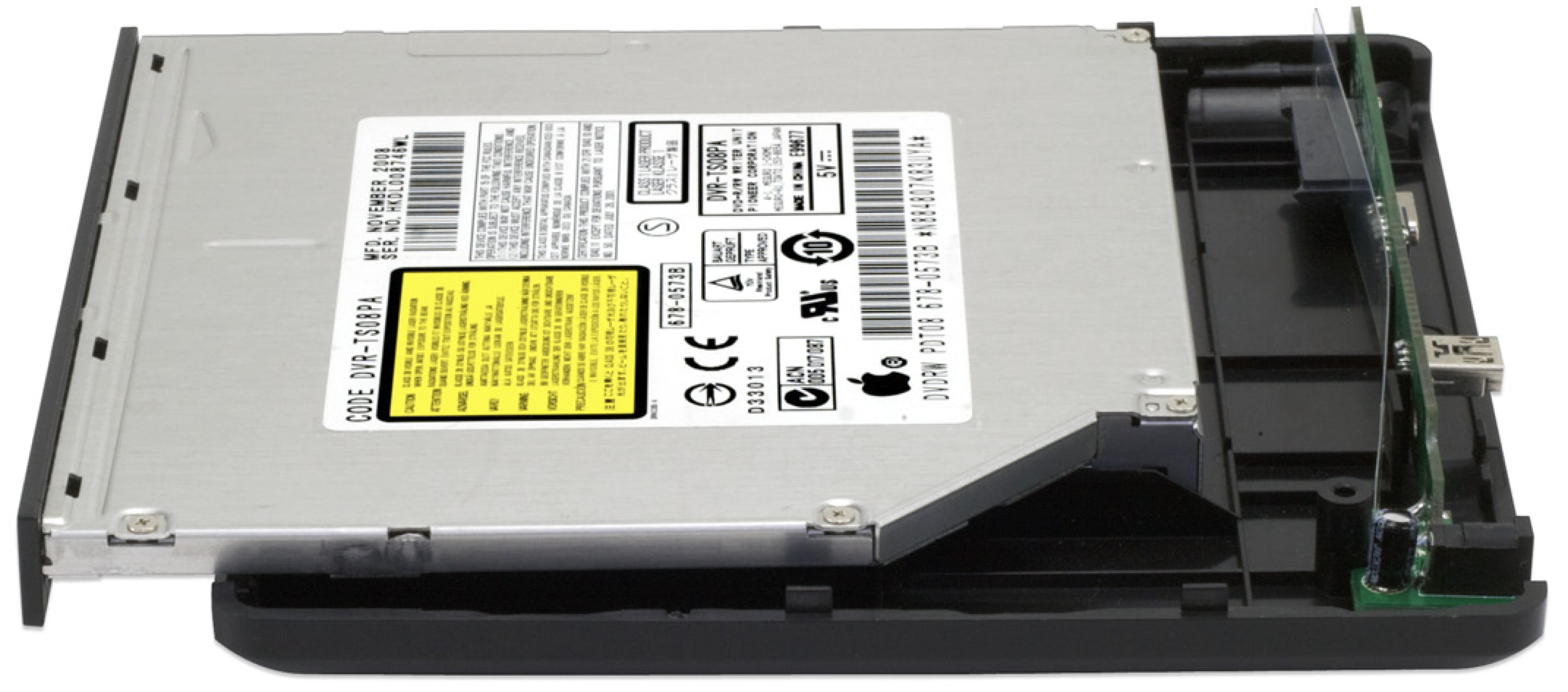 OWC Slim Optical Drive Enclosure with USB 2.0 opened