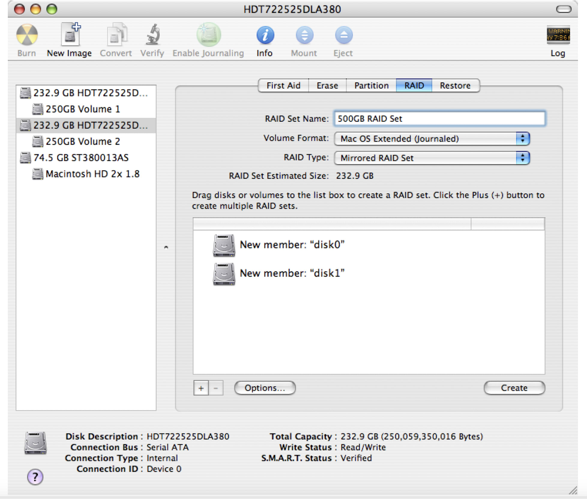 Creating a RAID using the OWC Mercury Elite-AL SATA