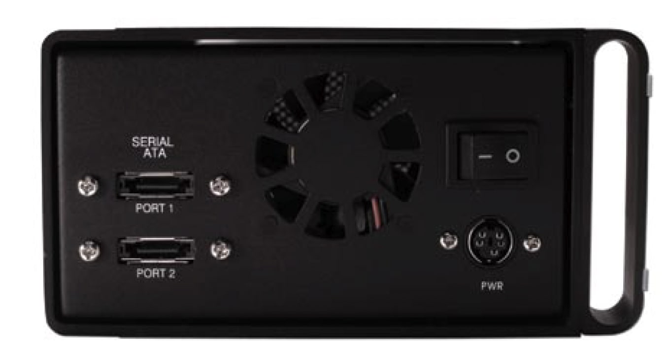 OWC Mercury Elite-AL SATA Dual Drive Solution back view