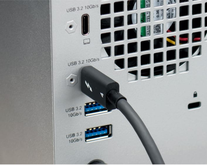 Closeup of OWC Thunderbolt 4 (USB-C) Cable Connection