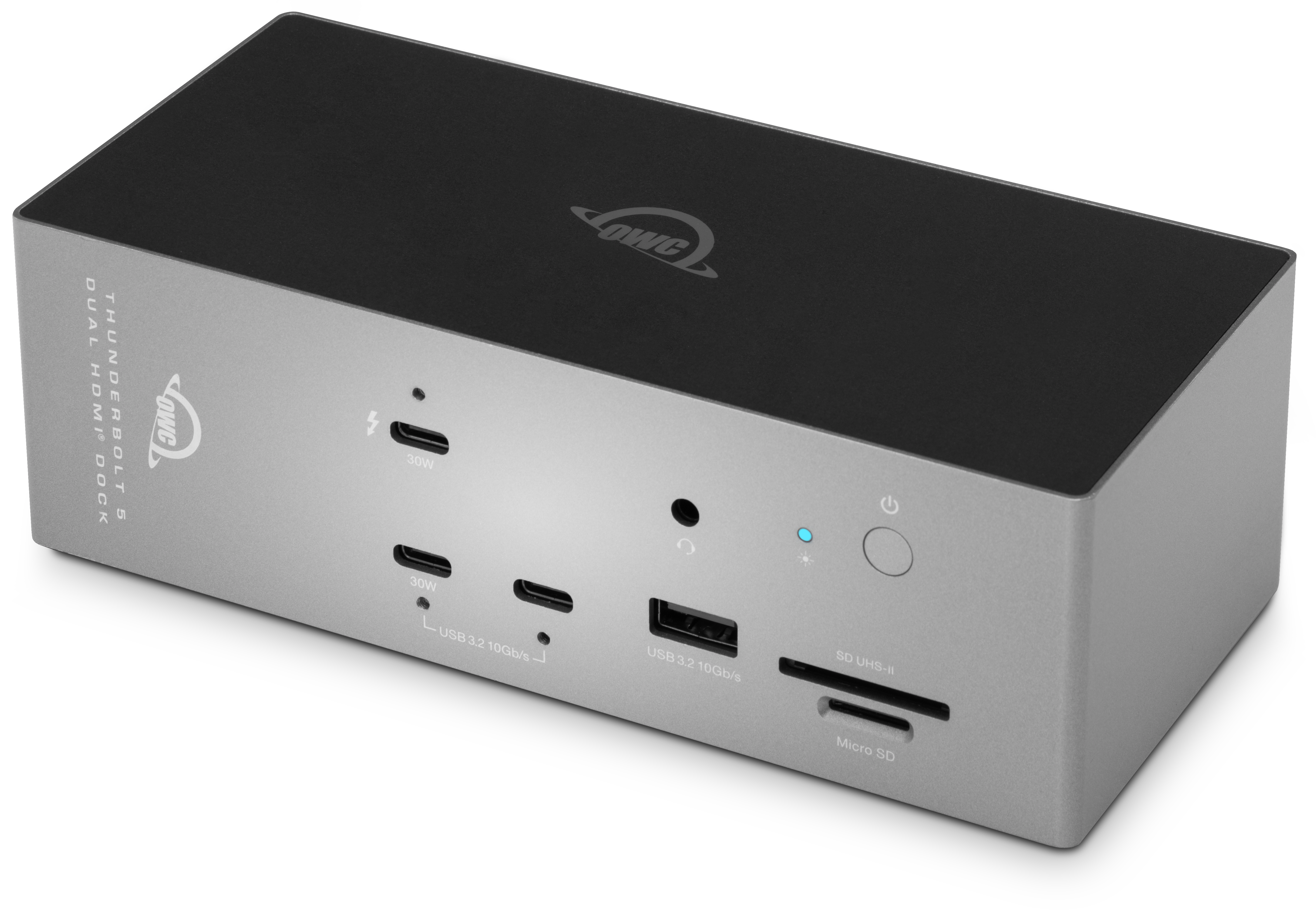 OWC Thunderbolt 5 Dock with Dual HDMI front view